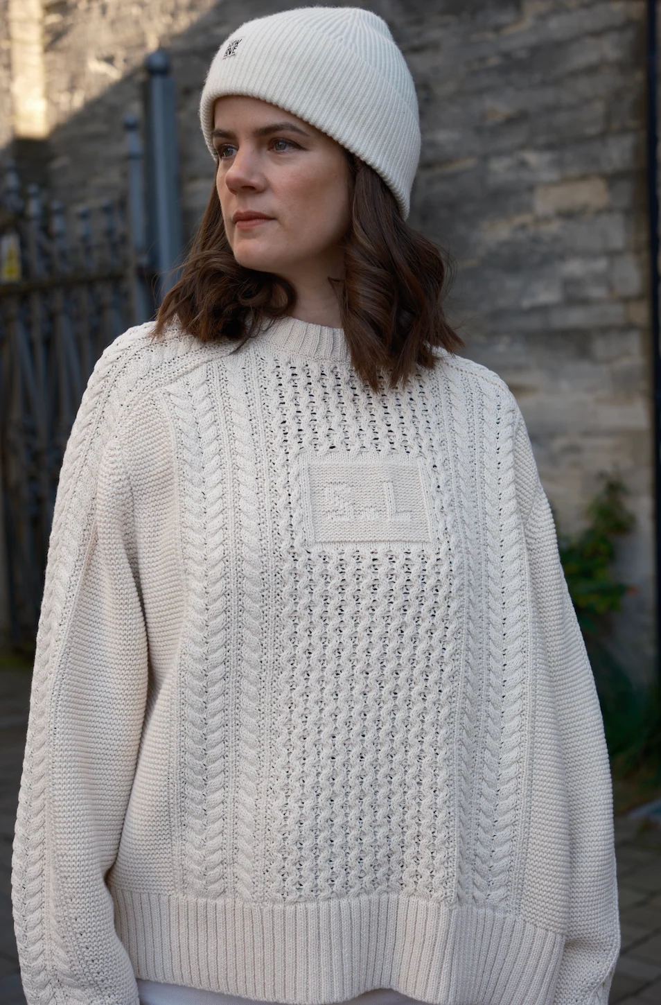 Aran Jumper - Oat Milk - Image 6
