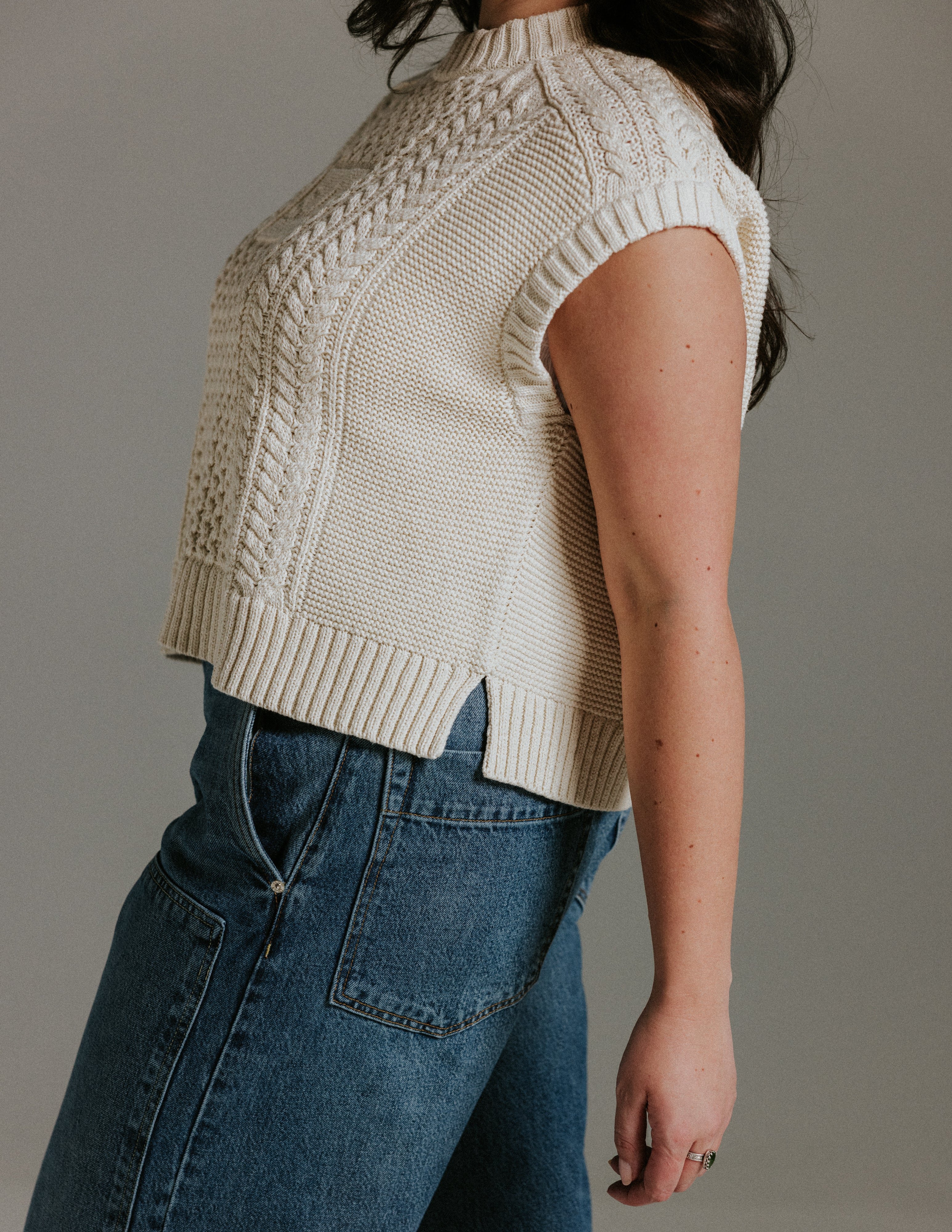 Aran Tank - Oat Milk - Image 10