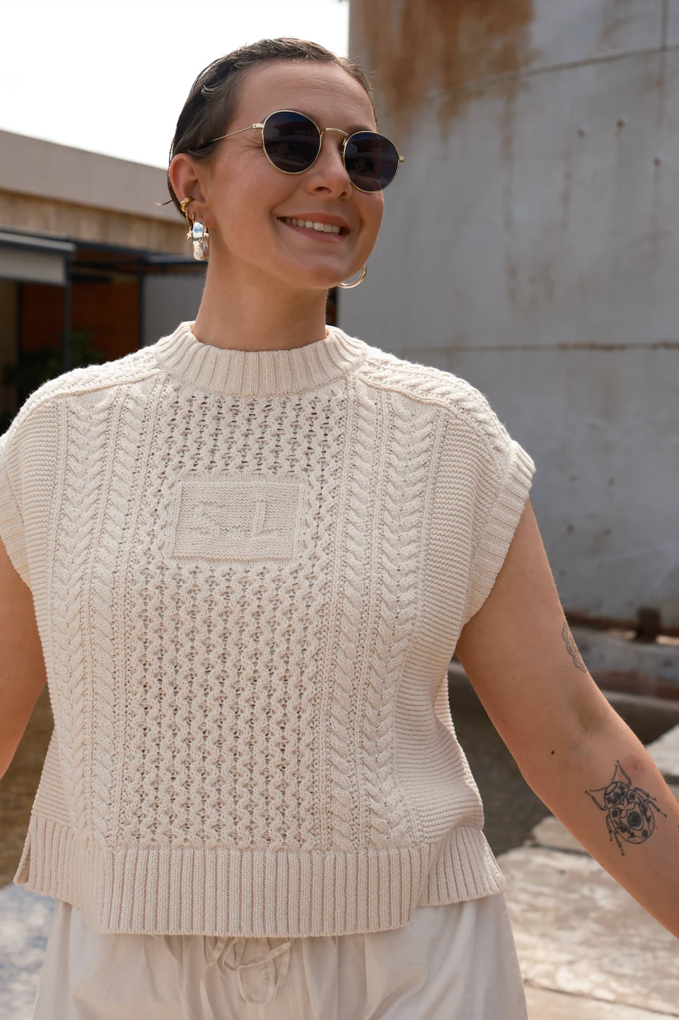 Aran Tank - Oat Milk - Image 2