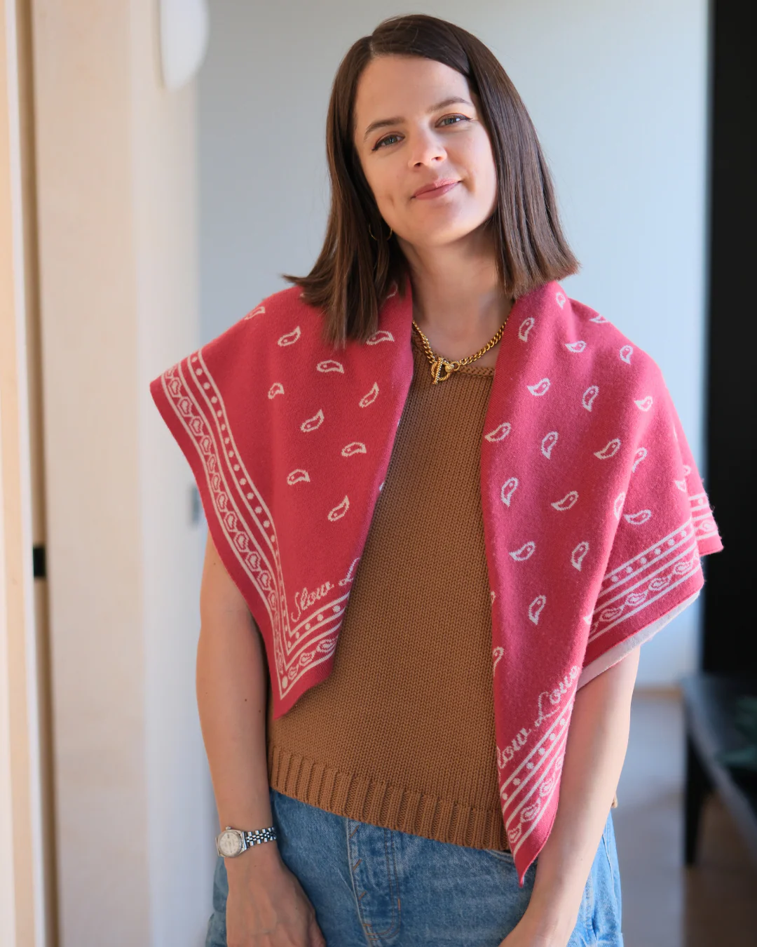 Bandana Scarf - Red - Image 3