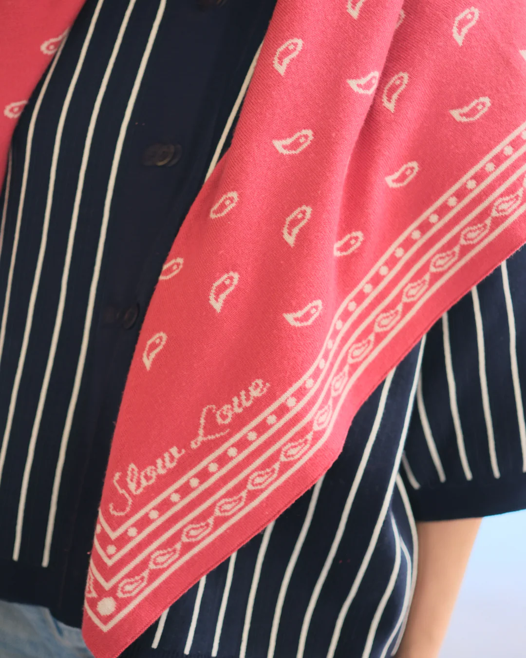 Bandana Scarf - Red - Image 4