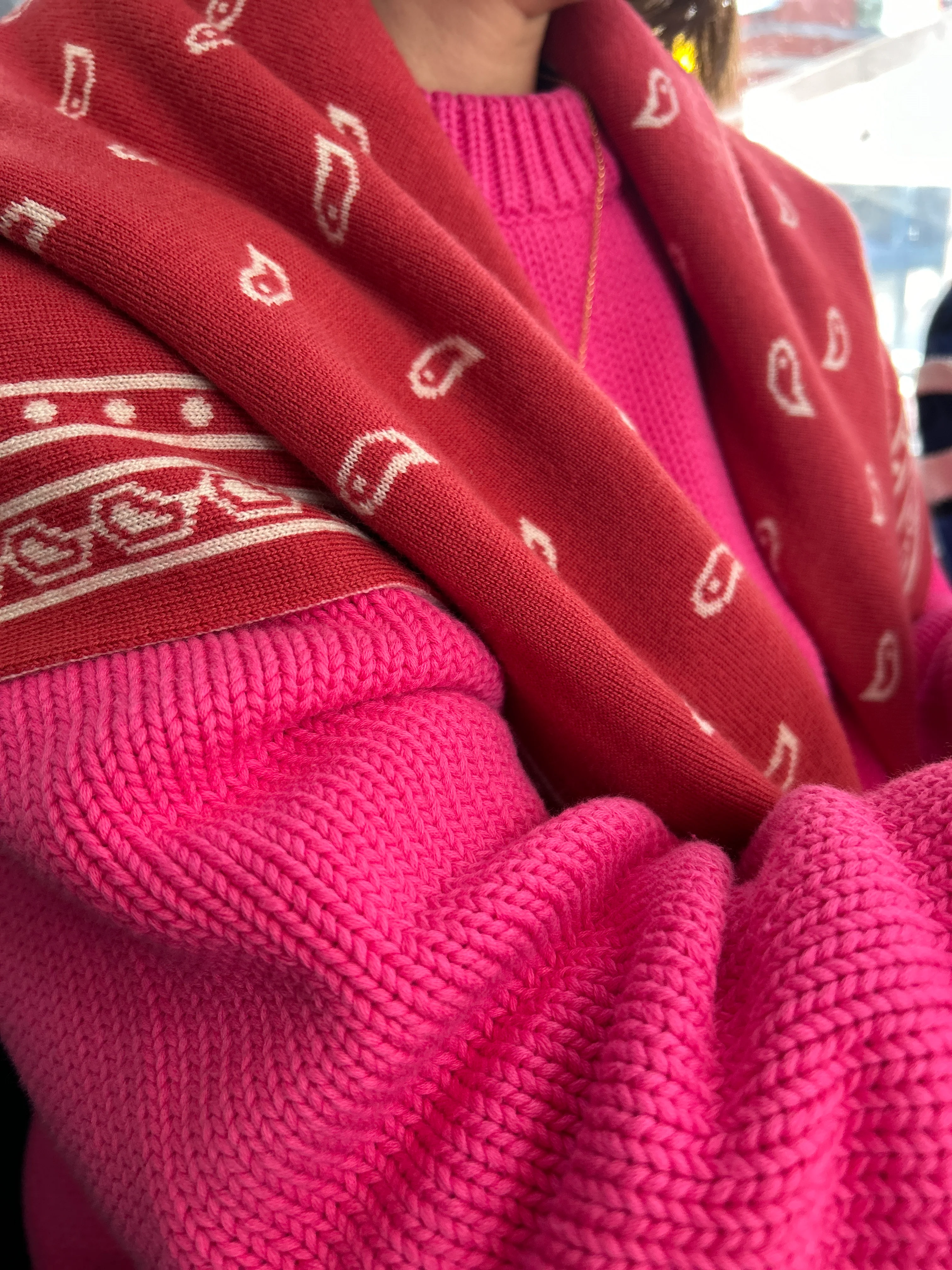Bandana Scarf - Red - Image 6
