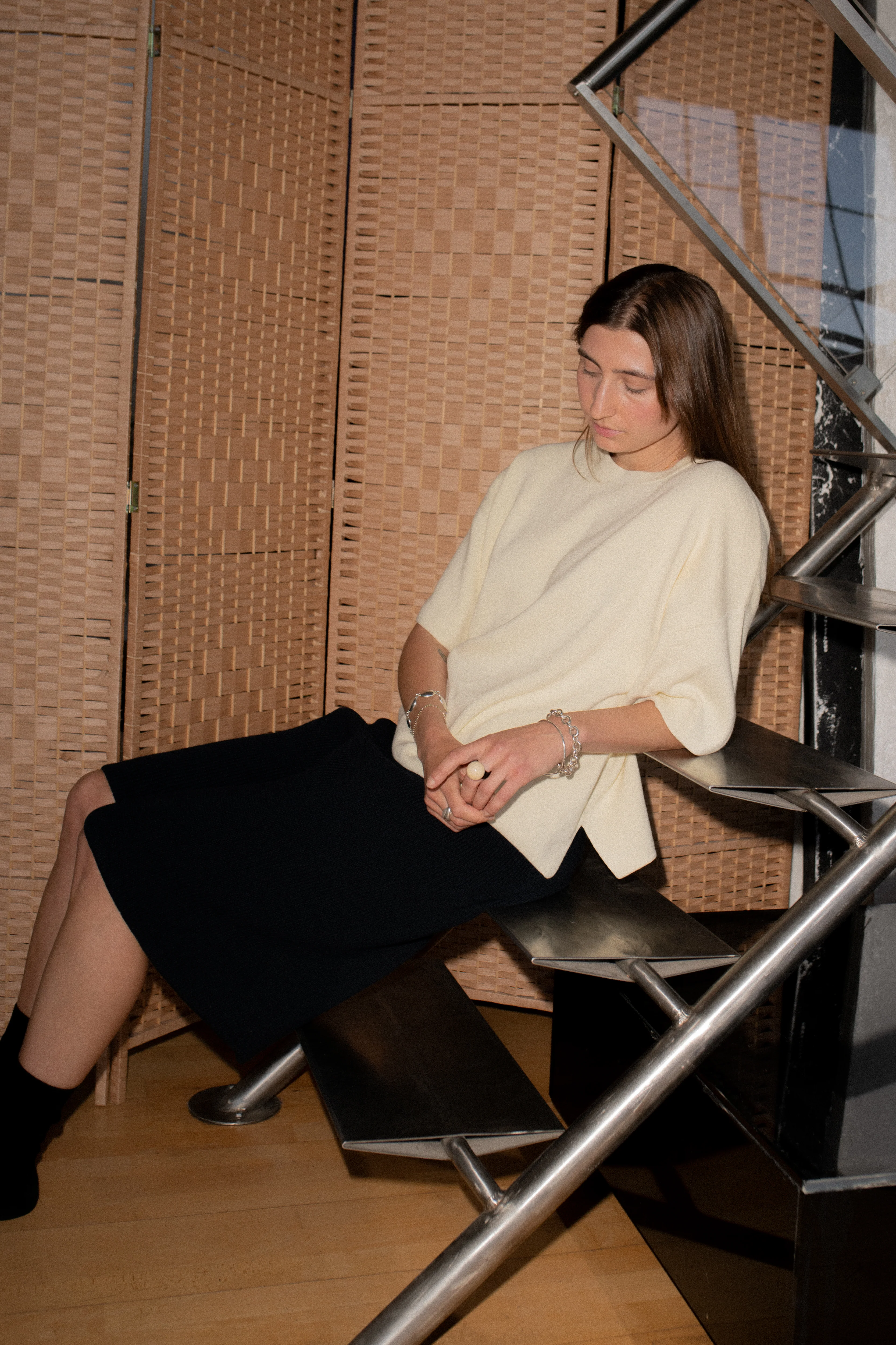 Knitted Tee- Buttermilk - Image 3