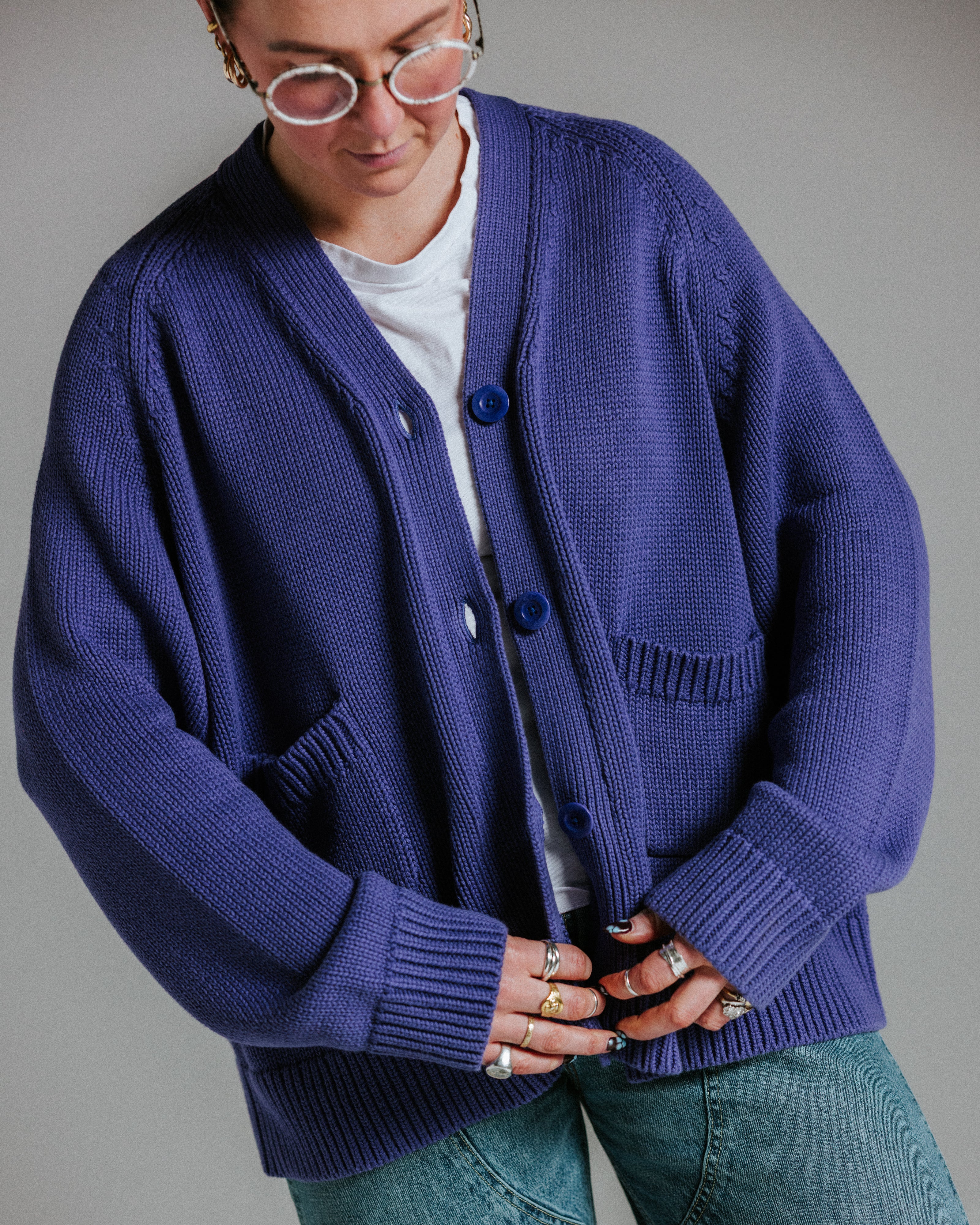 Feel Good Cardigan - Faded Indigo - Image 3