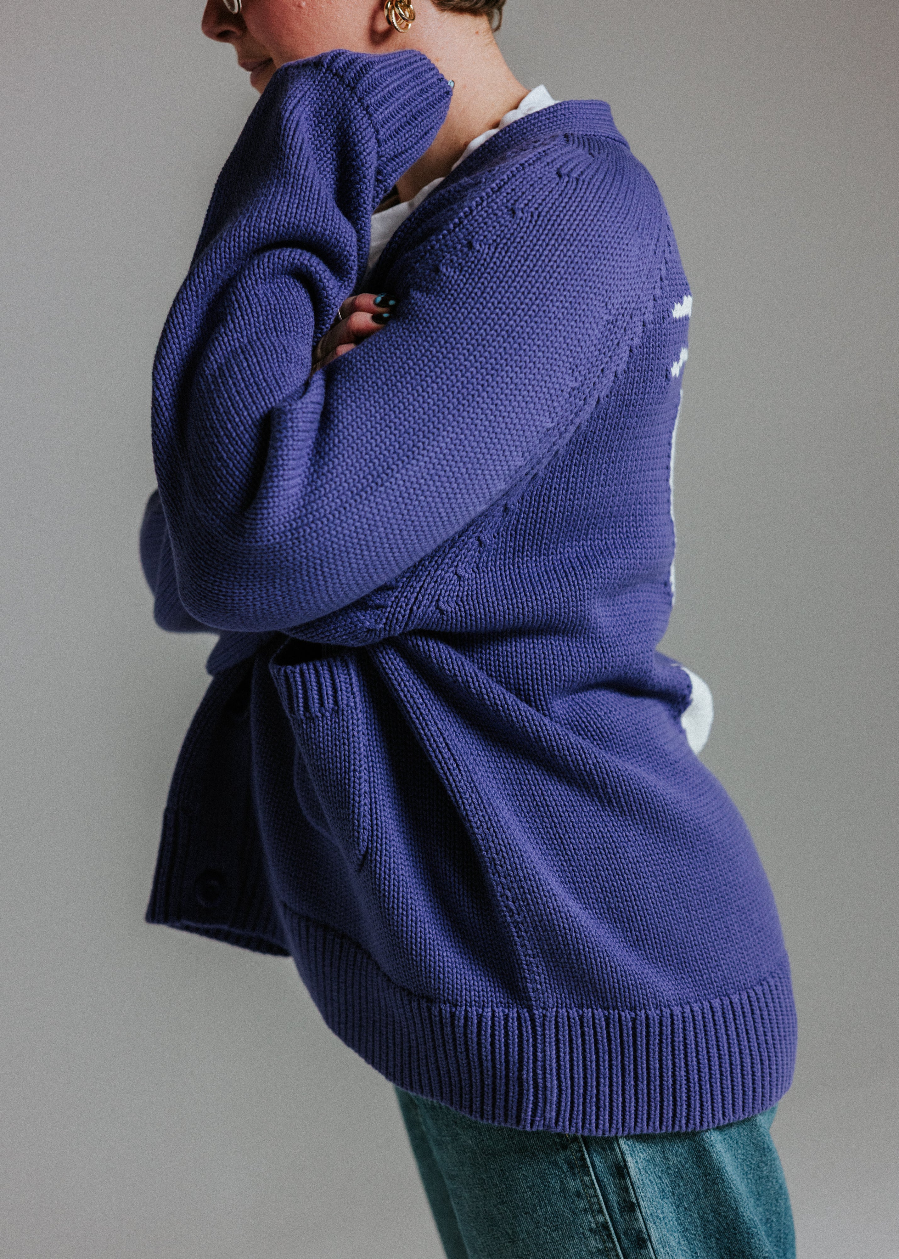 Feel Good Cardigan - Faded Indigo - Image 6