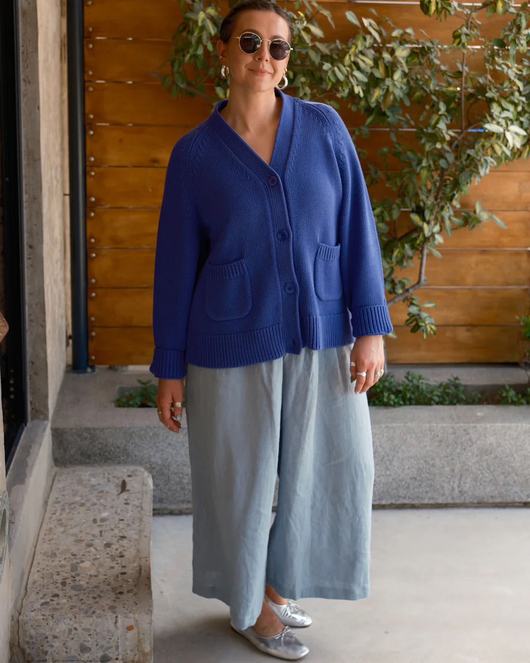 Feel Good Cardigan - Faded Indigo - Image 7