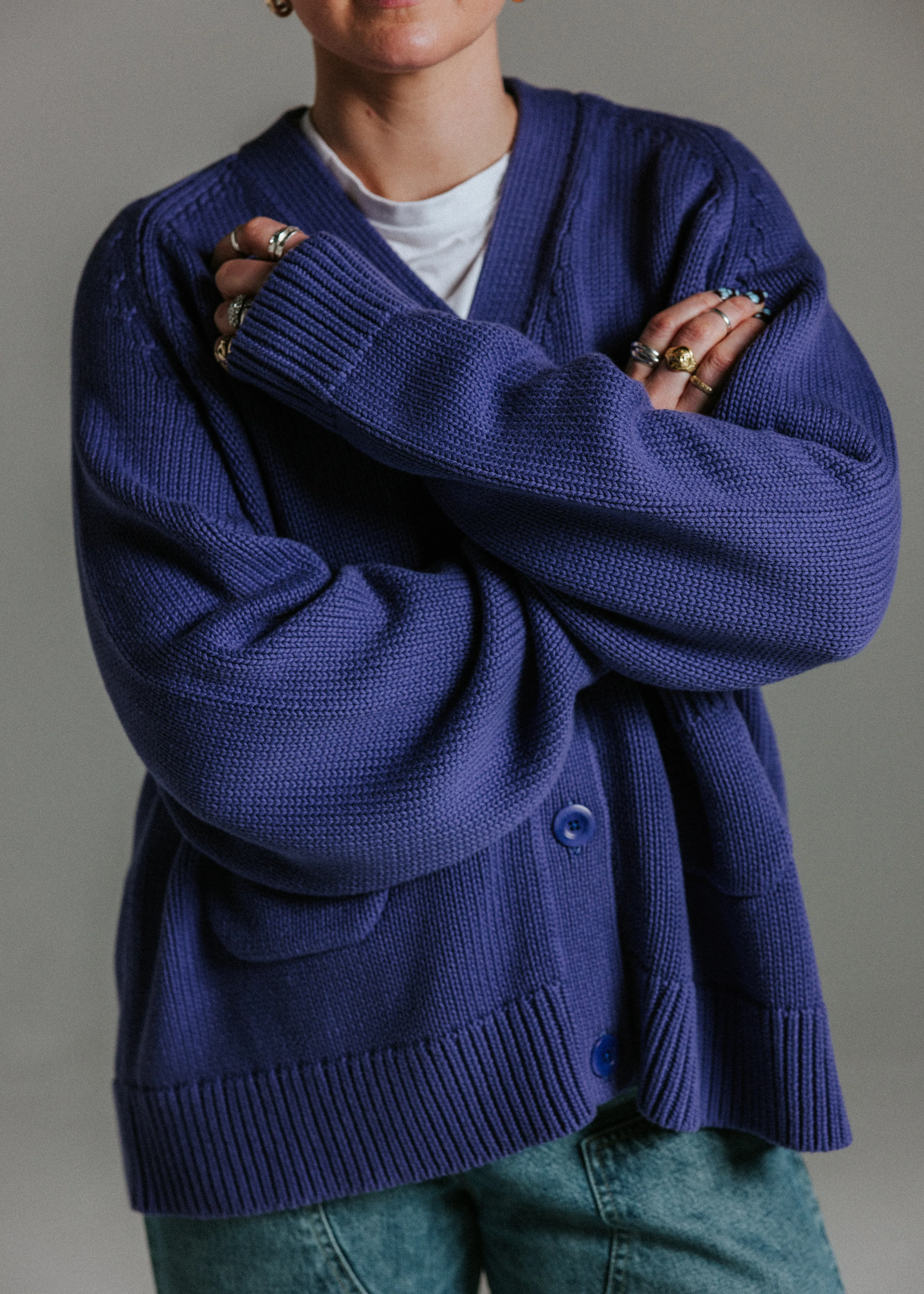 Feel Good Cardigan - Faded Indigo - Image 8