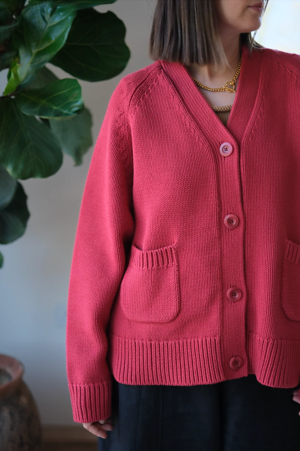 Feel Good Cardigan - Red - Image 3