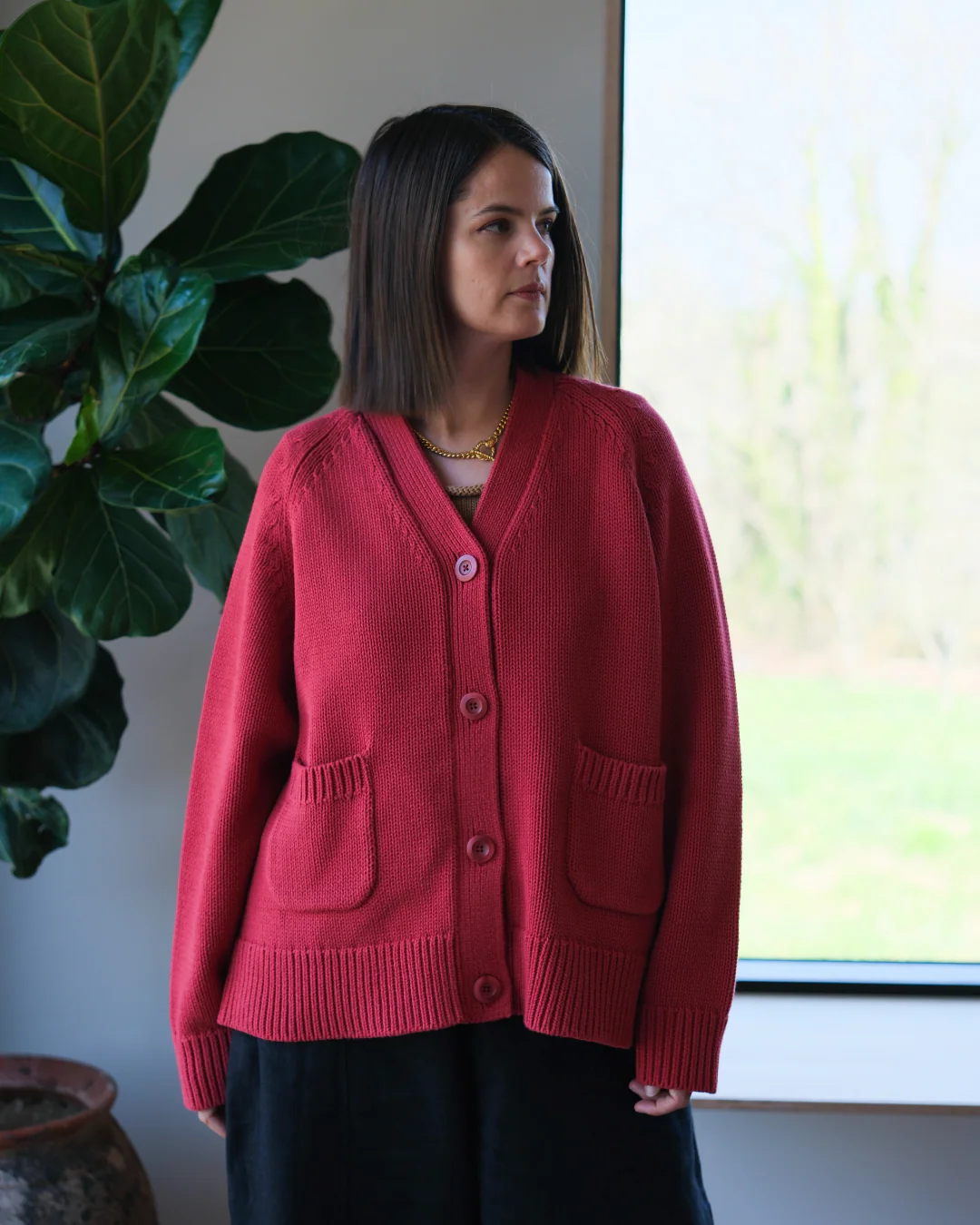 Feel Good Cardigan - Red - Image 7