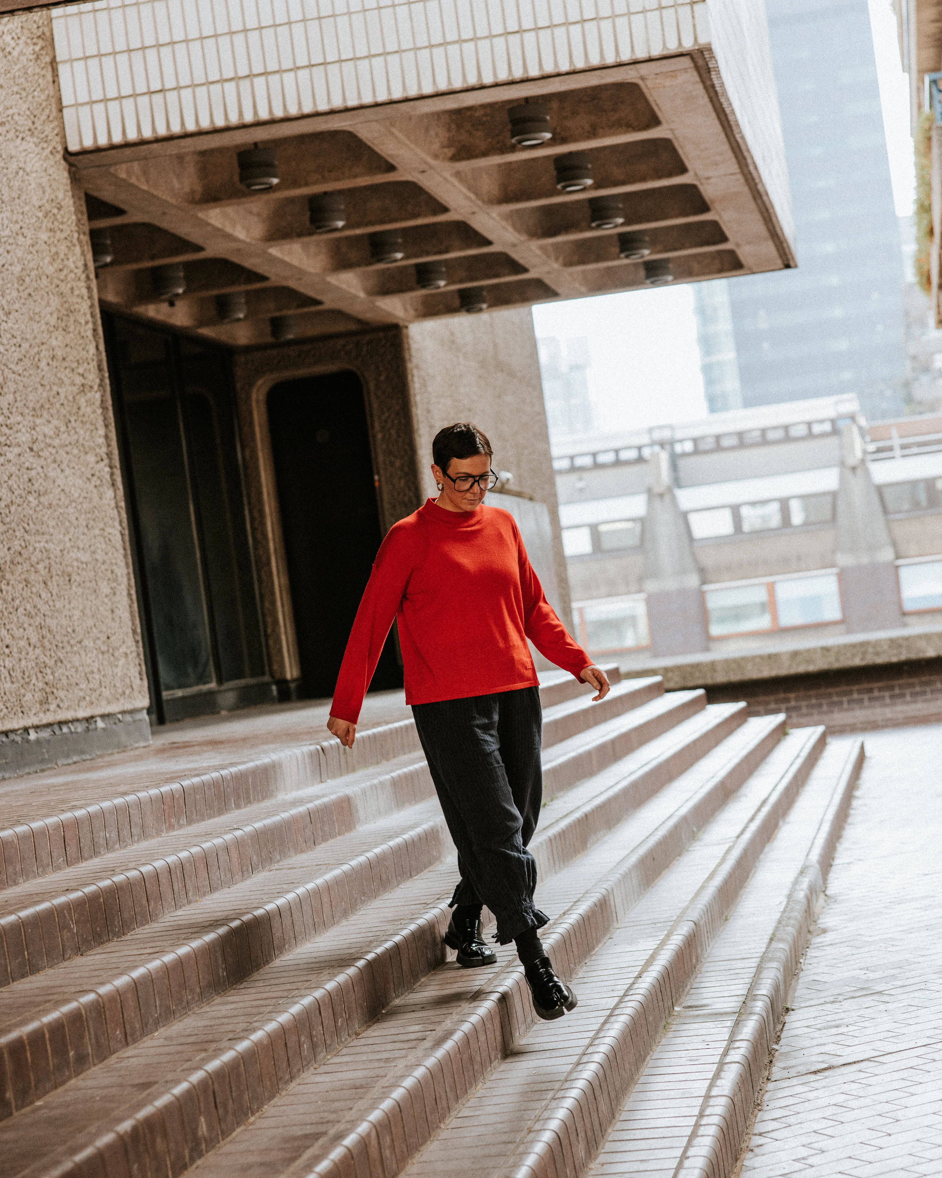 Extra Fine Merino Wool Turtle Neck Jumper - Picante Red - Image 4