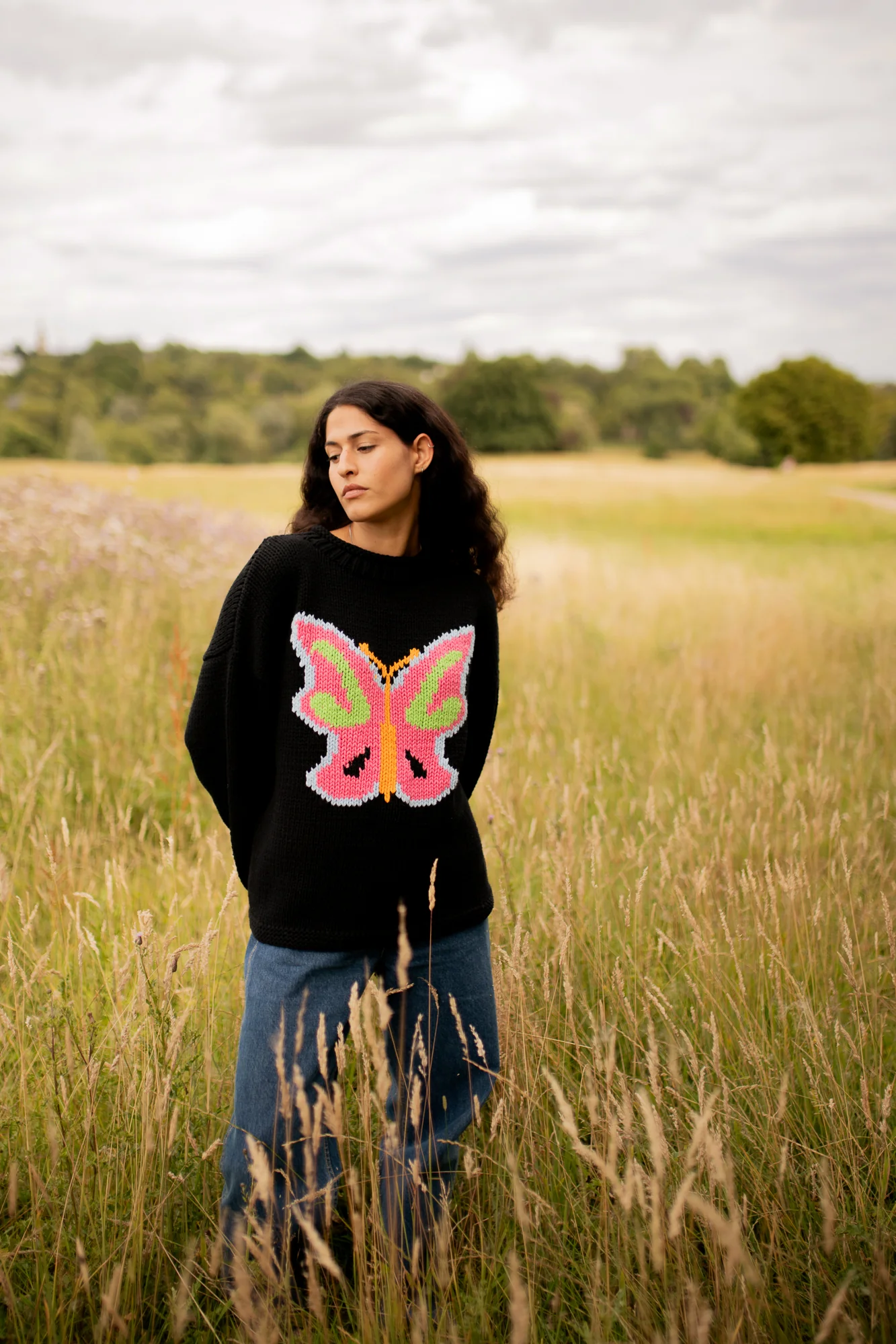 Neon Butterfly Hand Knit Jumper - Image 2