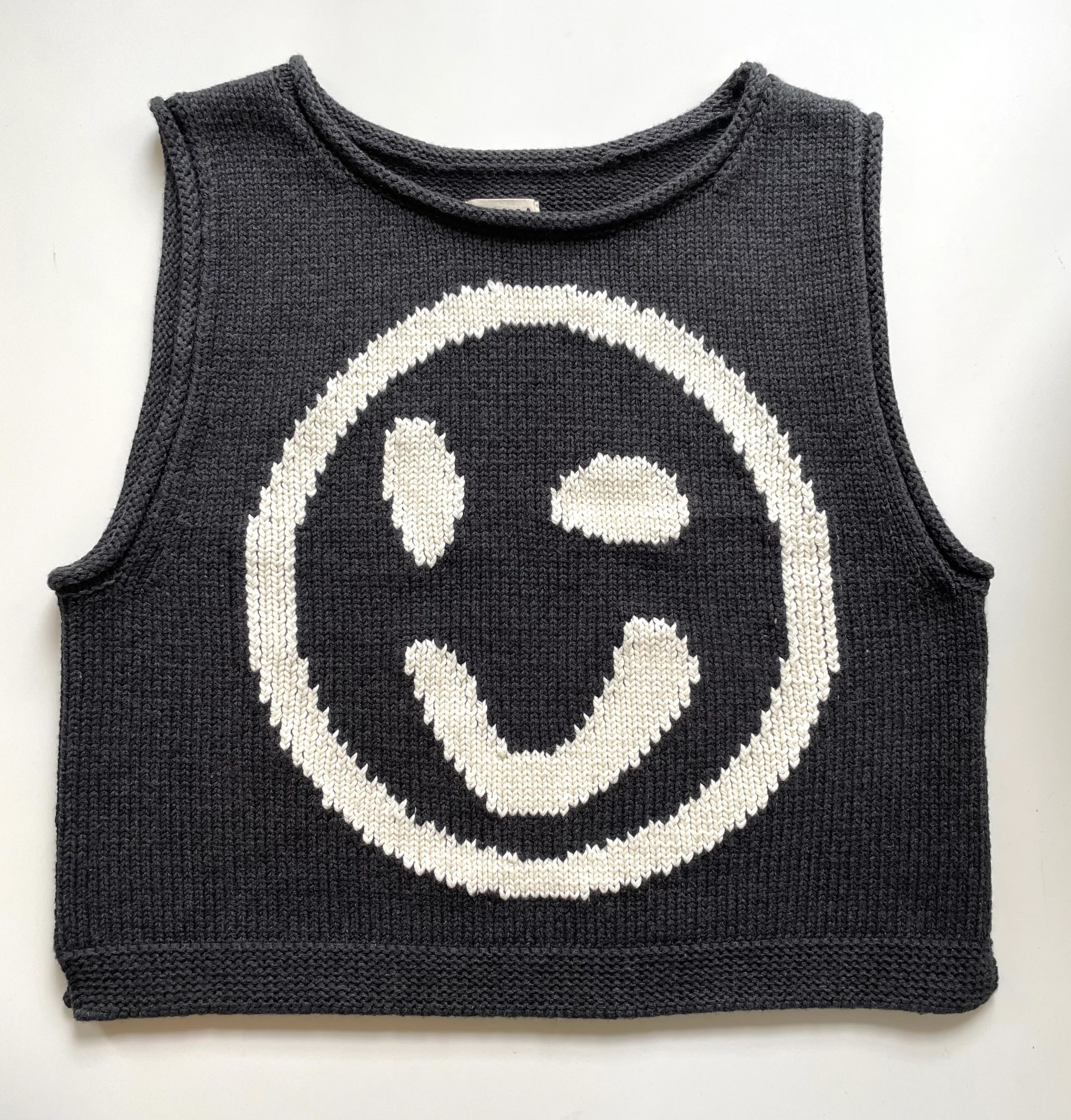 Old Skool Cotton Tank Top - Charcoal - Image 4