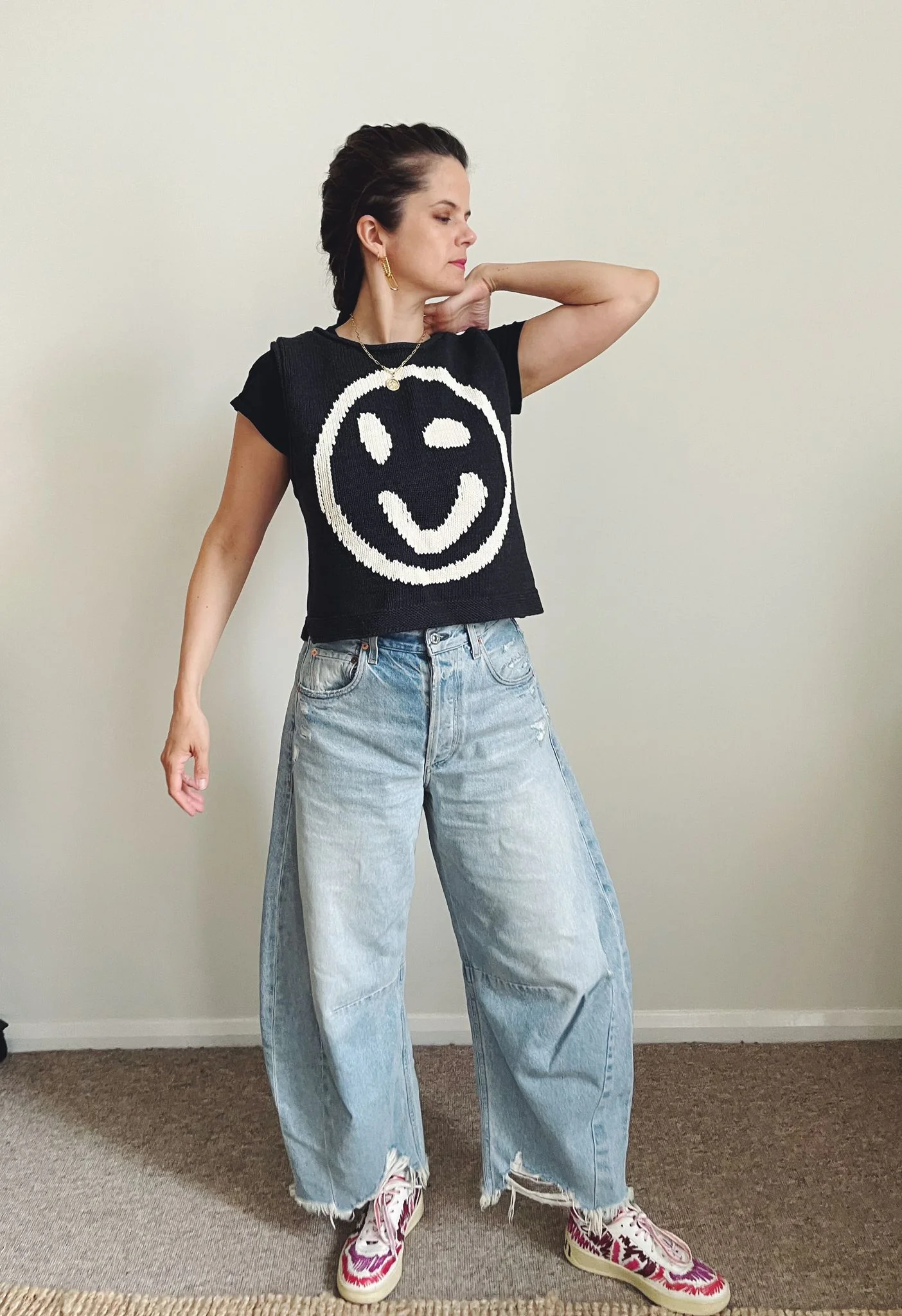 Old Skool Cotton Tank Top - Charcoal - Image 6