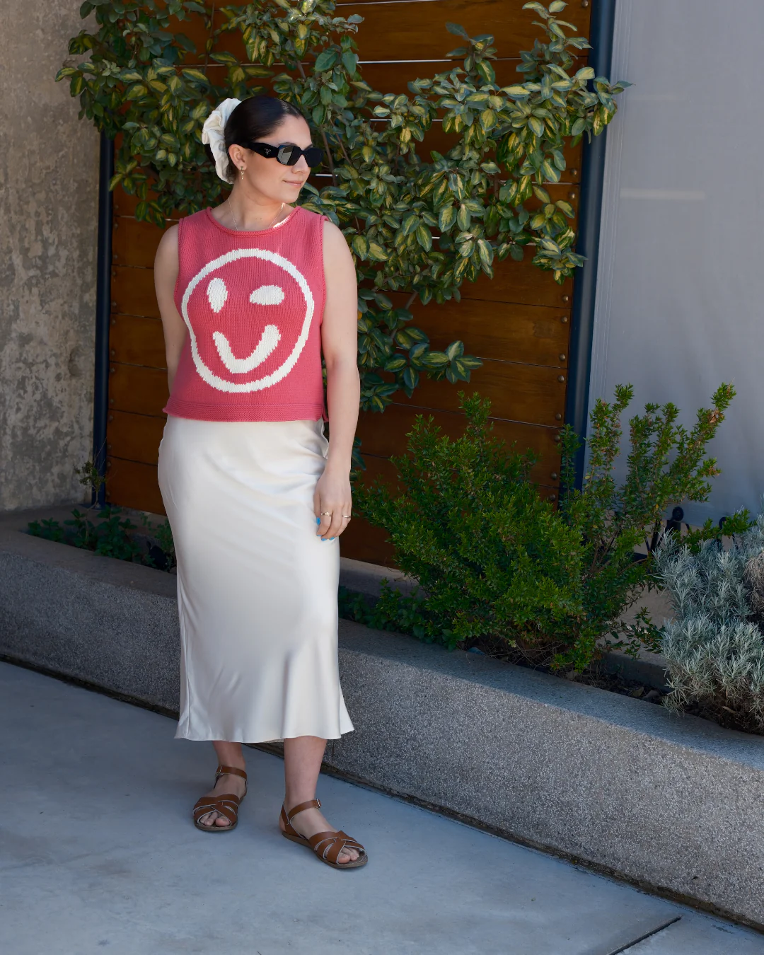 Old Skool Cotton Tank Top - Pink & Panna Cotta - Image 5