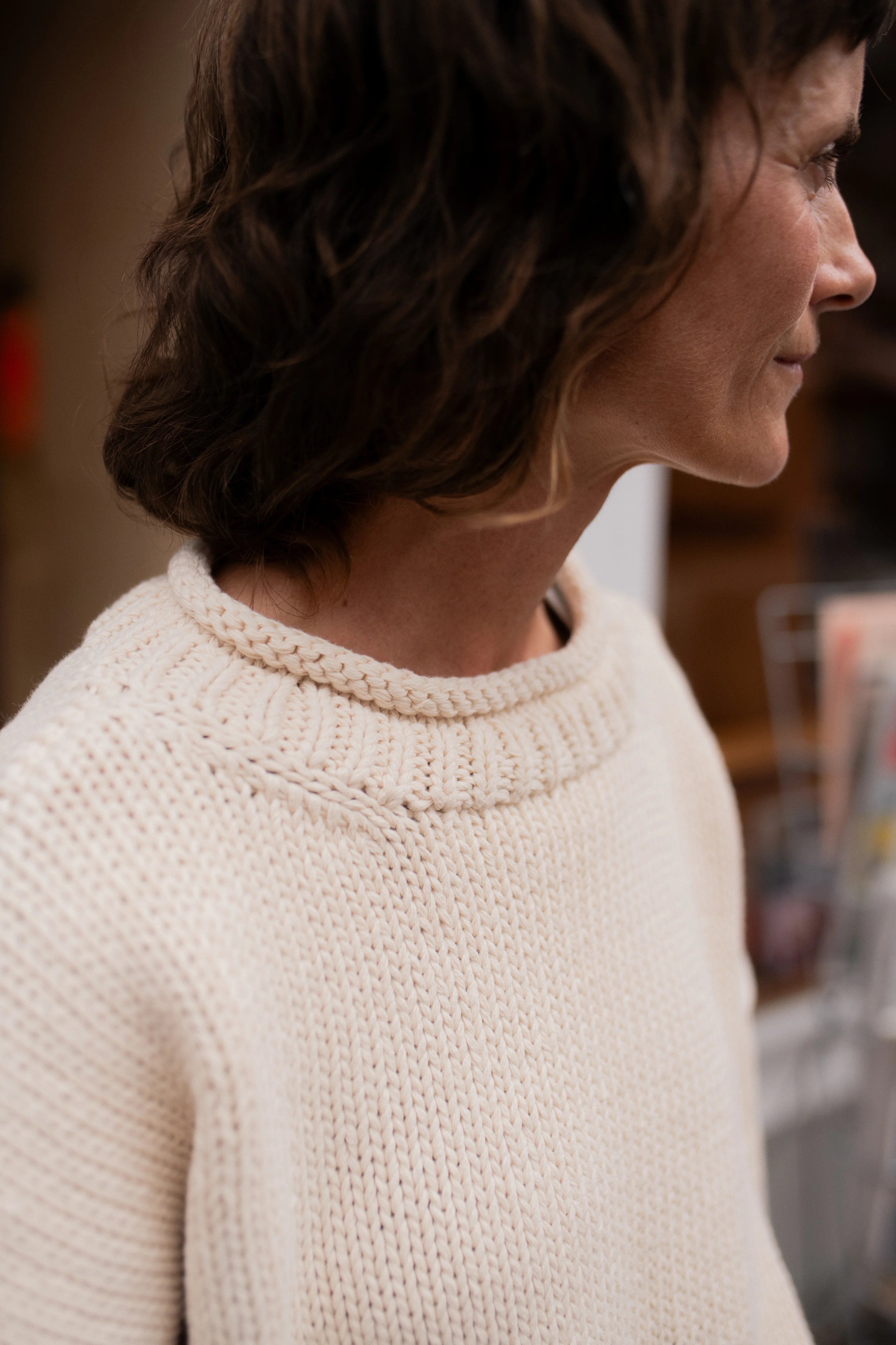 The Essential Handknit Jumper - Oat Milk - Image 5