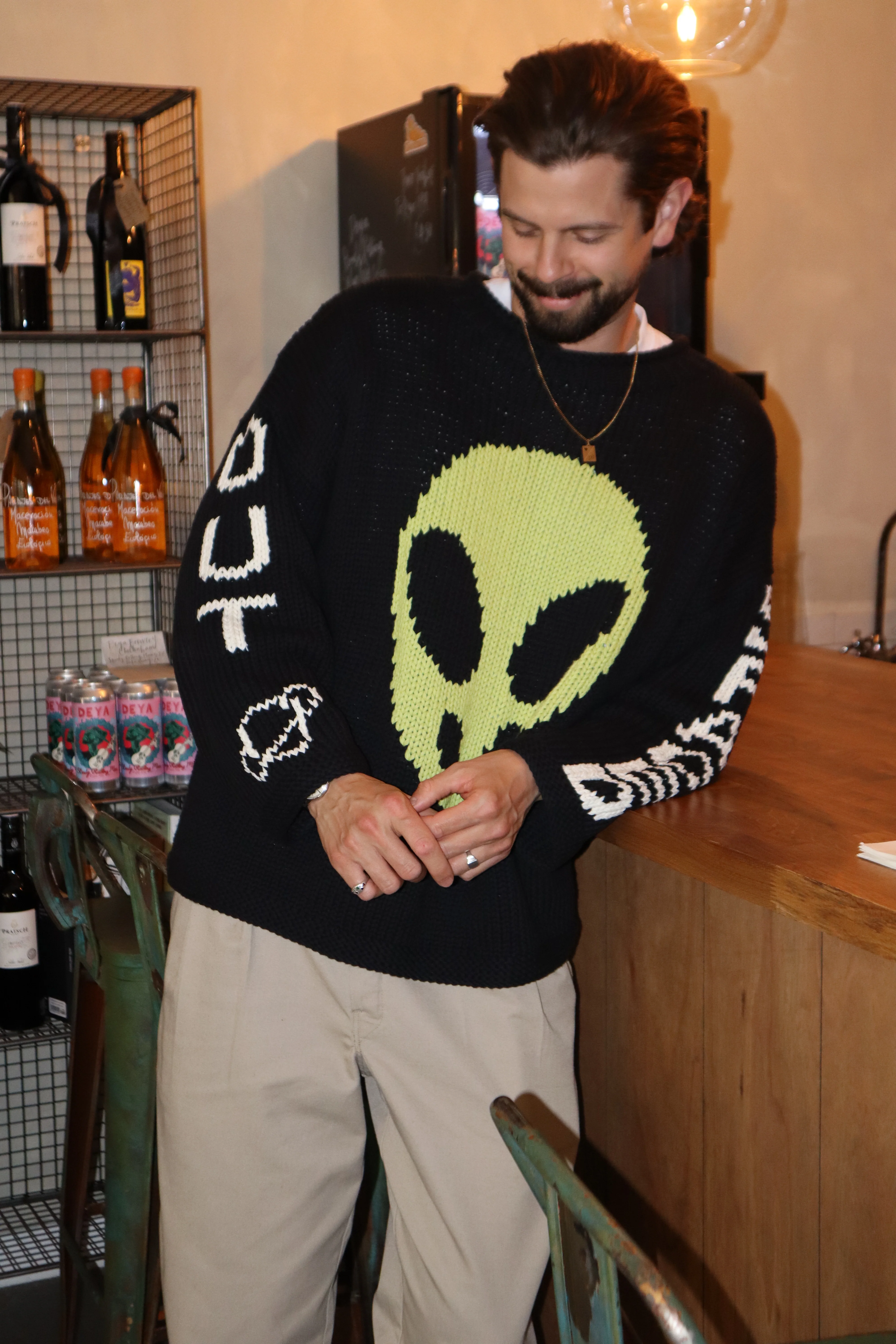 Spaced Out Hand Knit Jumper - Image 2
