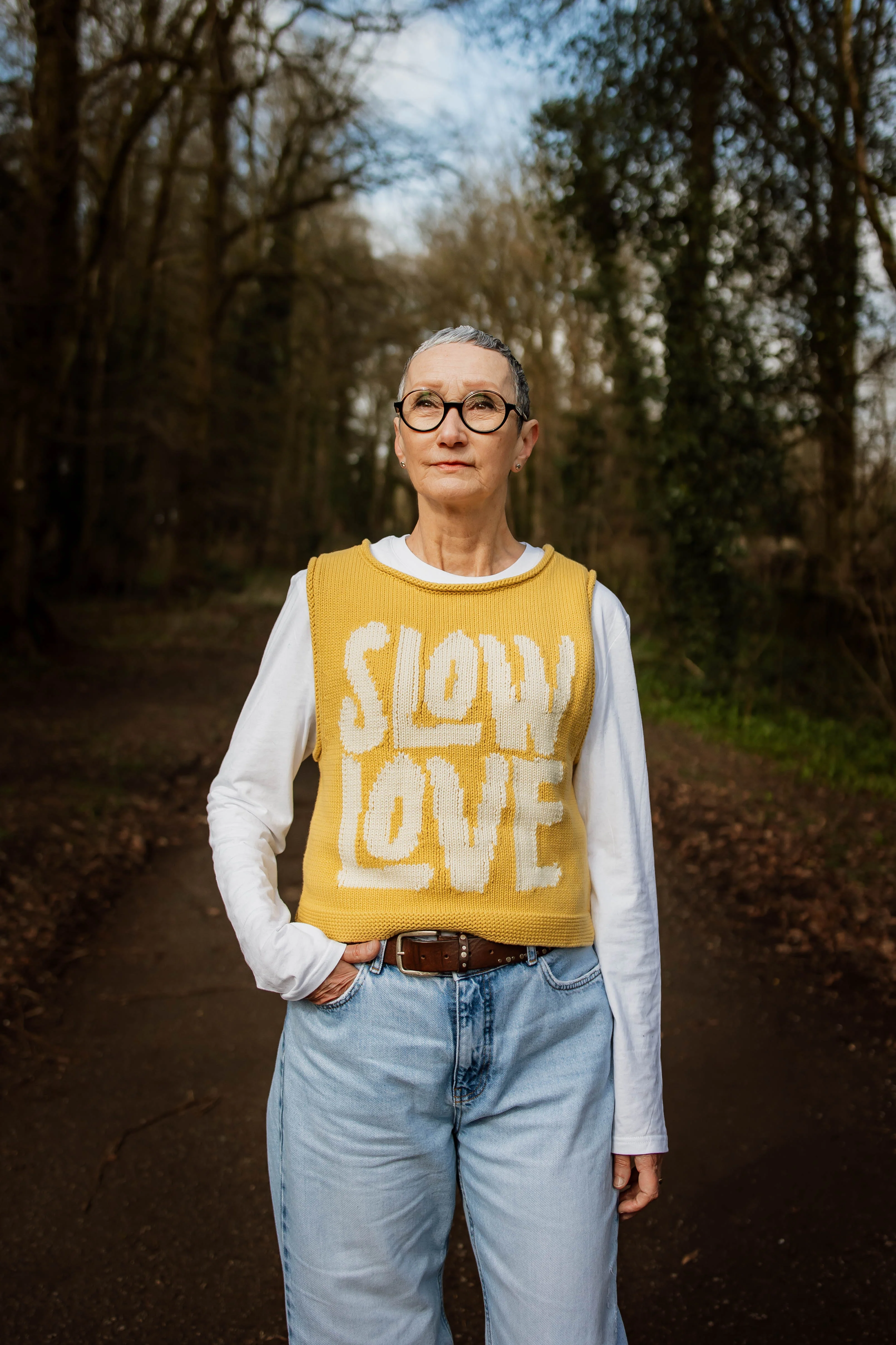 Slow Love Cotton Tank - Chamomile - Image 3