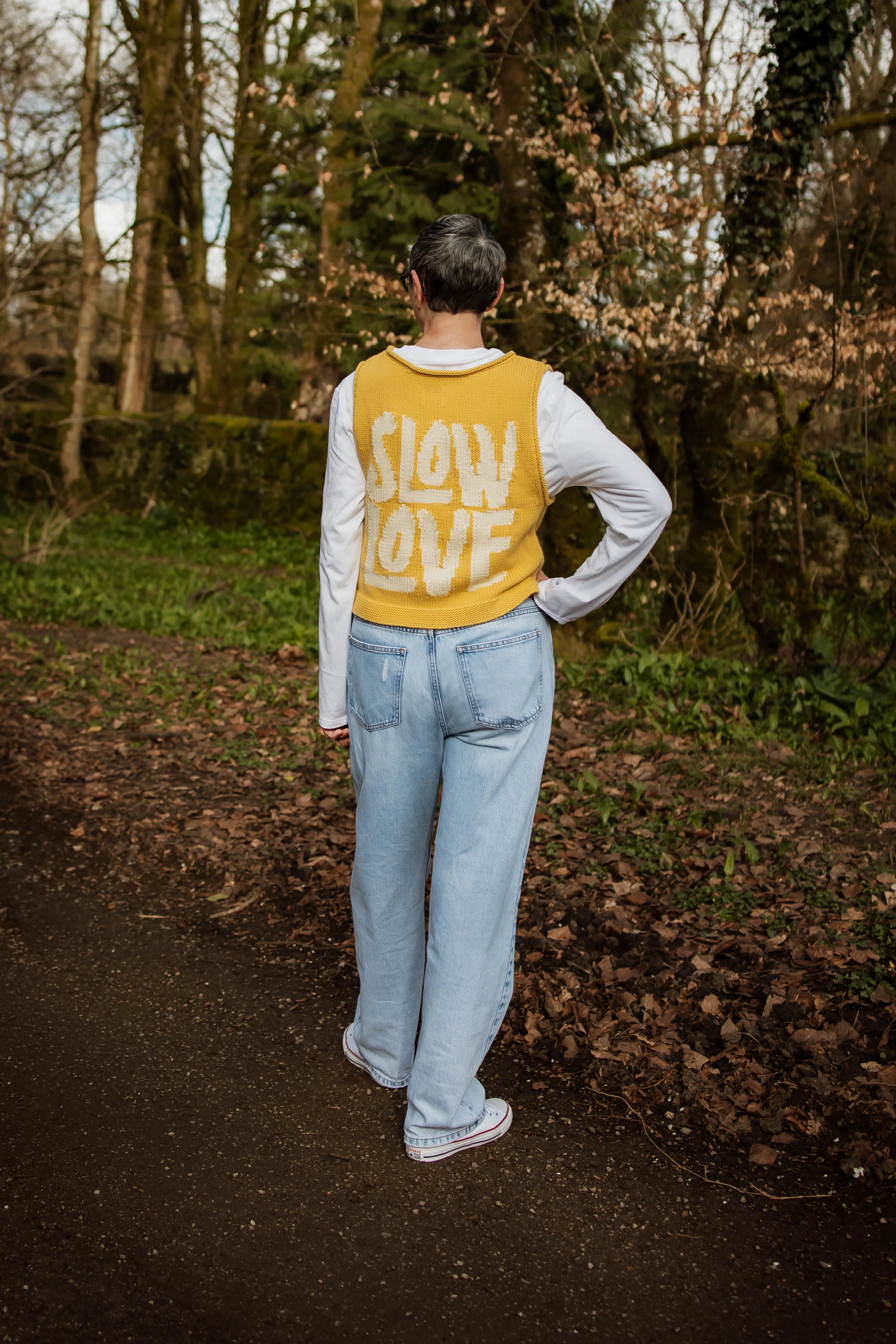 Slow Love Cotton Tank - Chamomile - Image 5