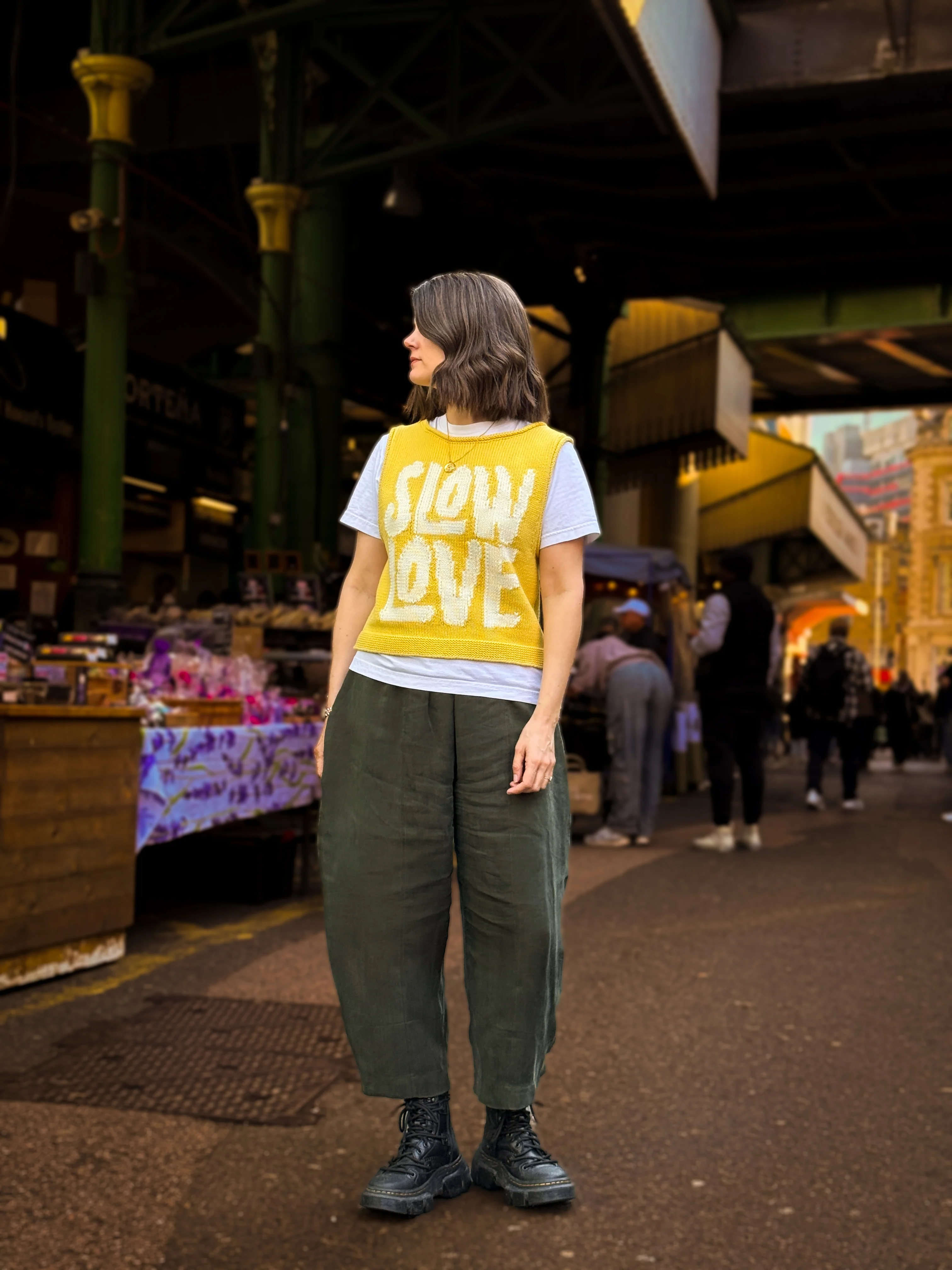 Slow Love Cotton Tank - Chamomile - Image 6
