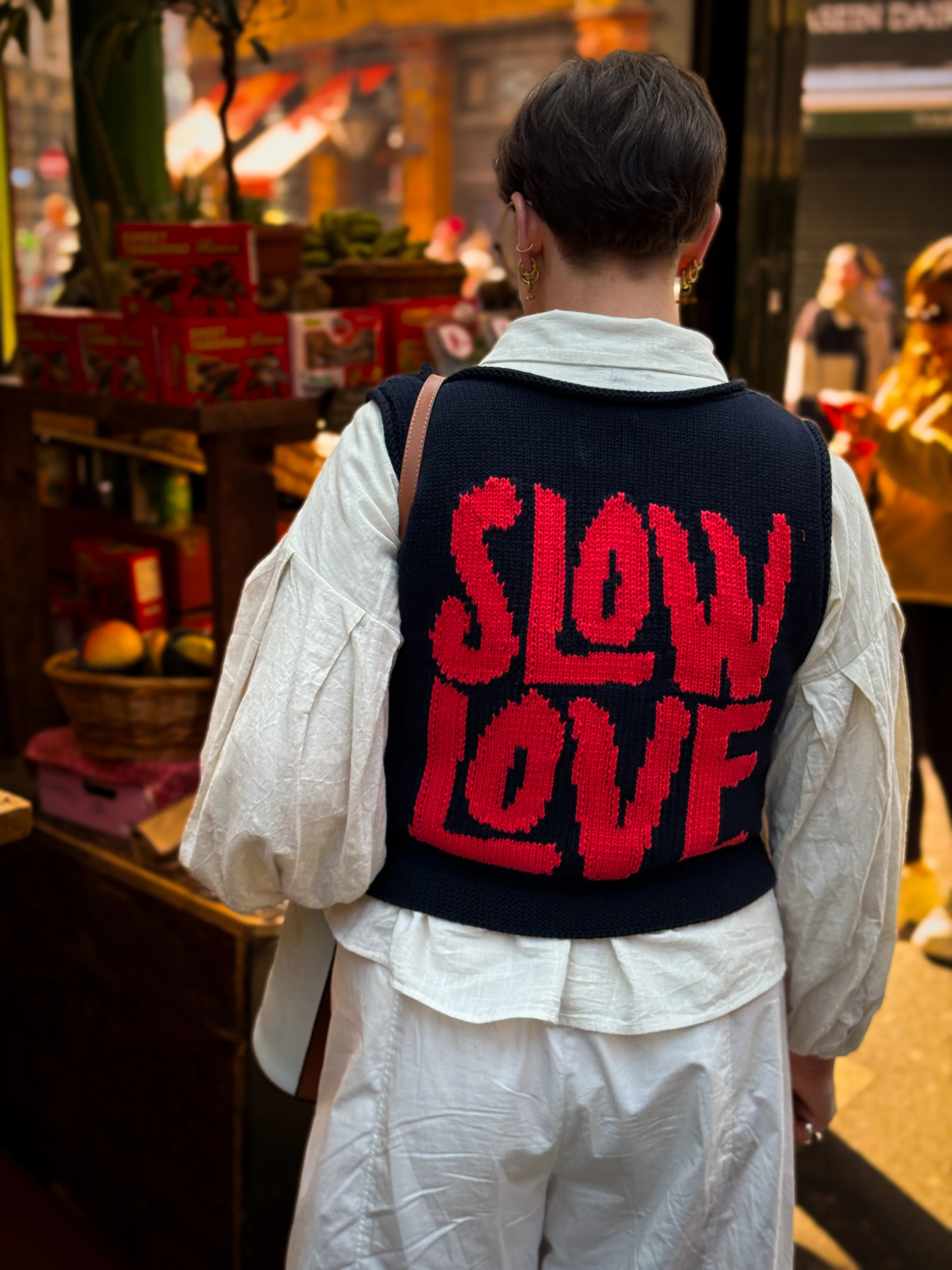 Slow Love Cotton Tank - Navy - Image 6
