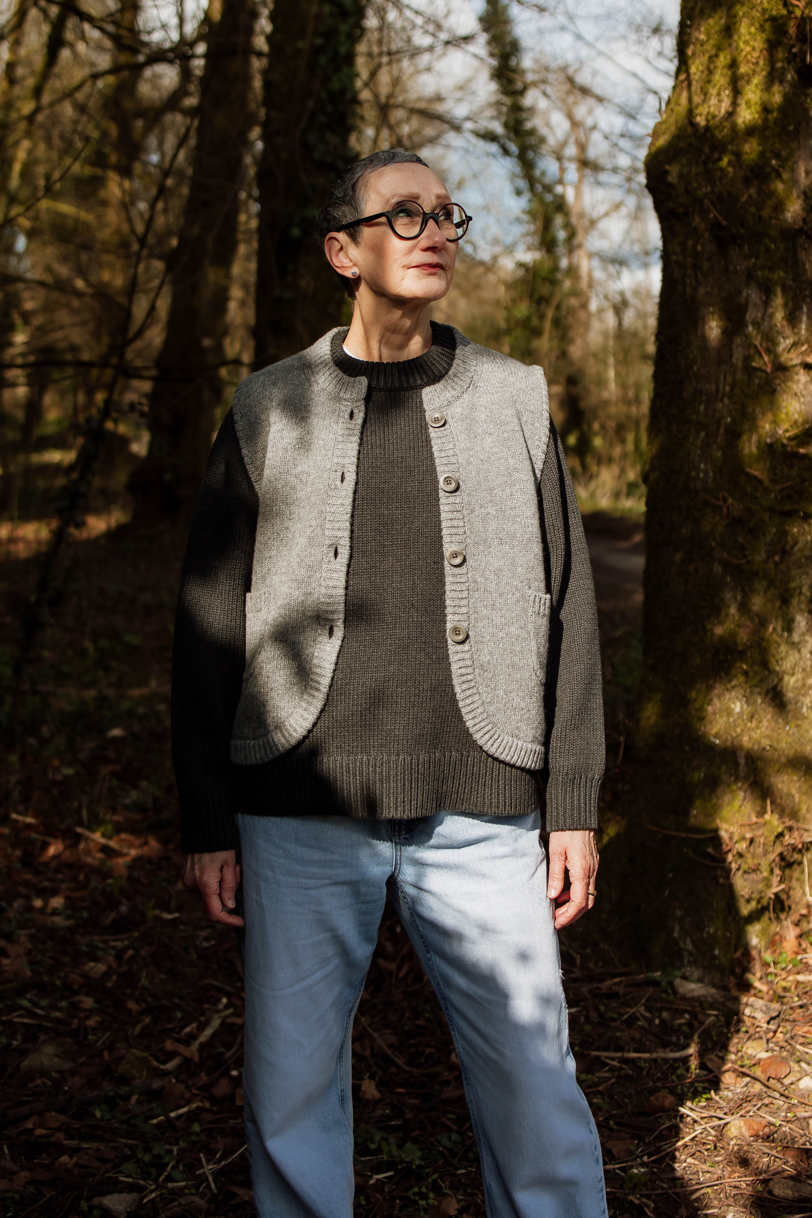 Staple Wool Gilet - Grey - Image 3