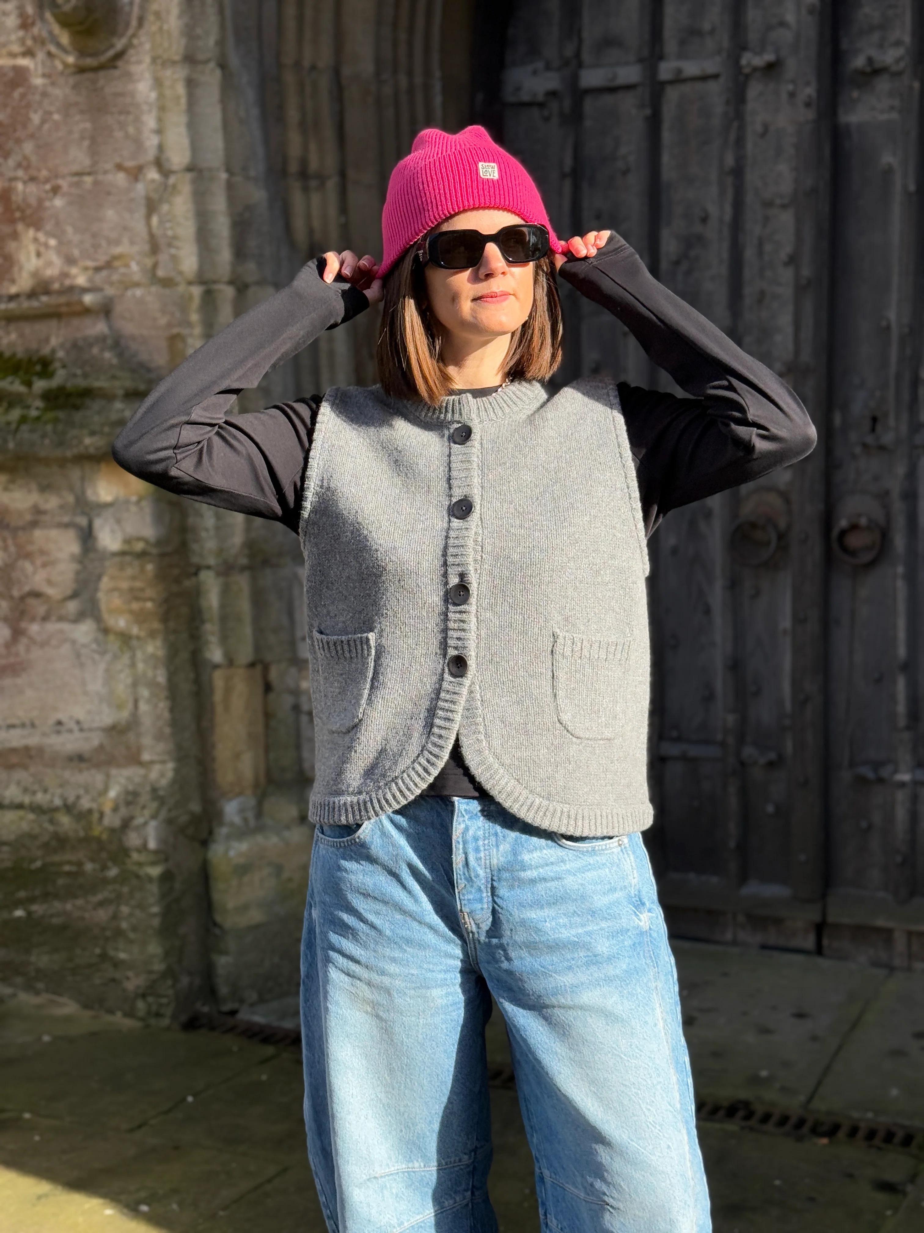 Staple Wool Gilet - Grey - Image 6