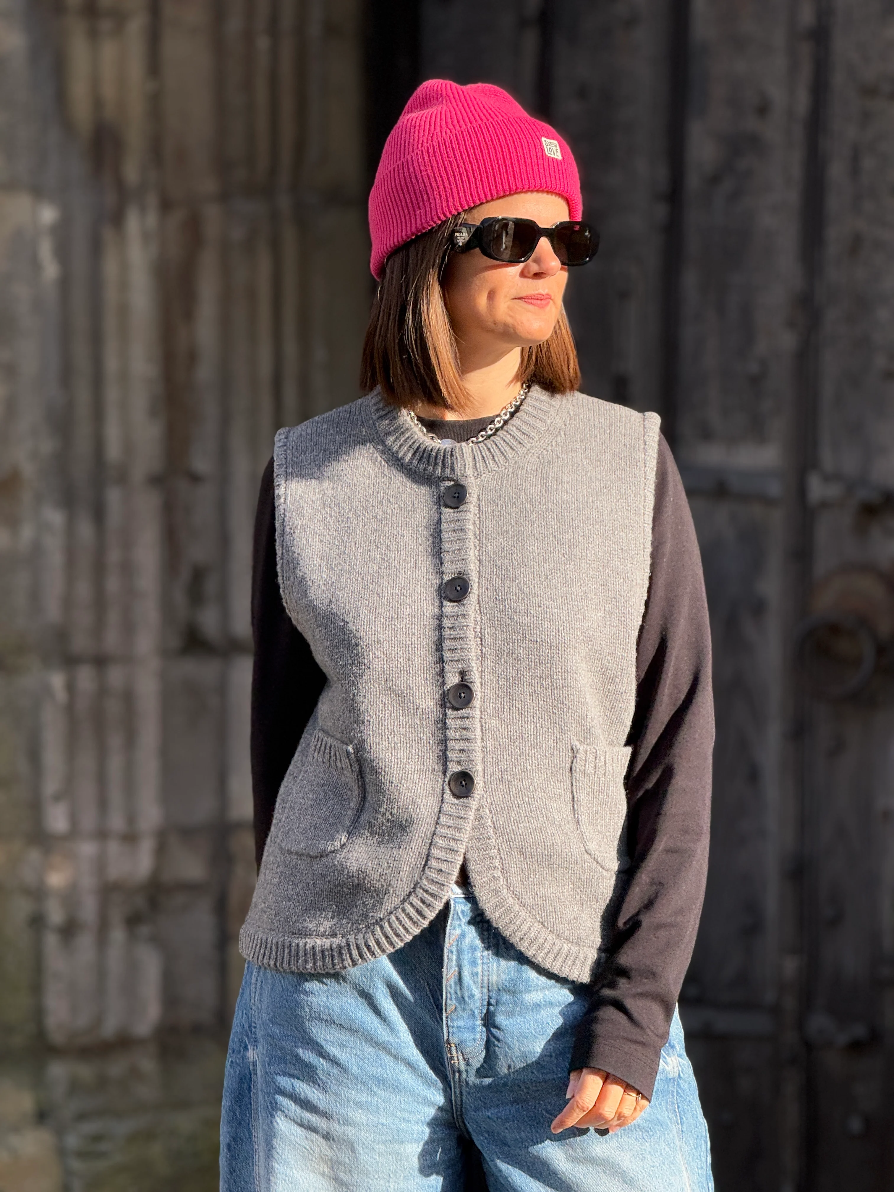 Staple Wool Gilet - Grey - Image 7