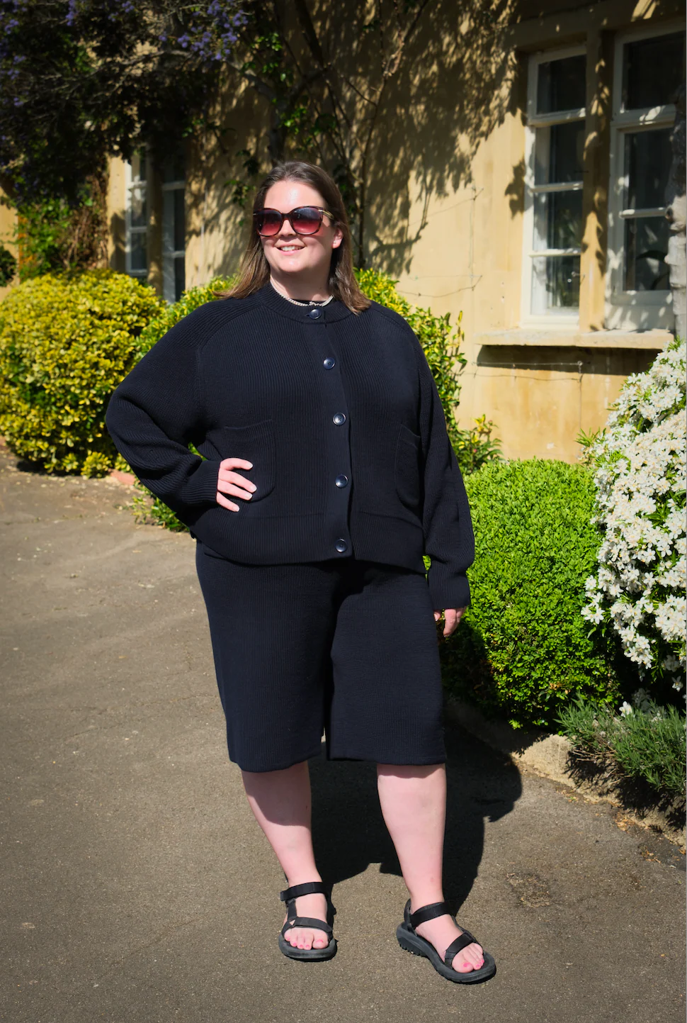 Boxy Crew Cardigan - Midnight Navy - Image 4
