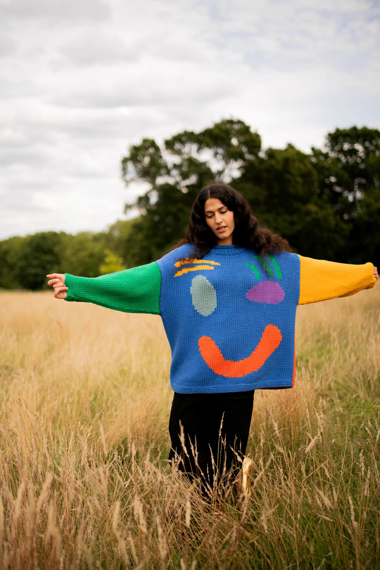 The FEEL GOOD Hand Knit Jumper - Colour Block - Image 10
