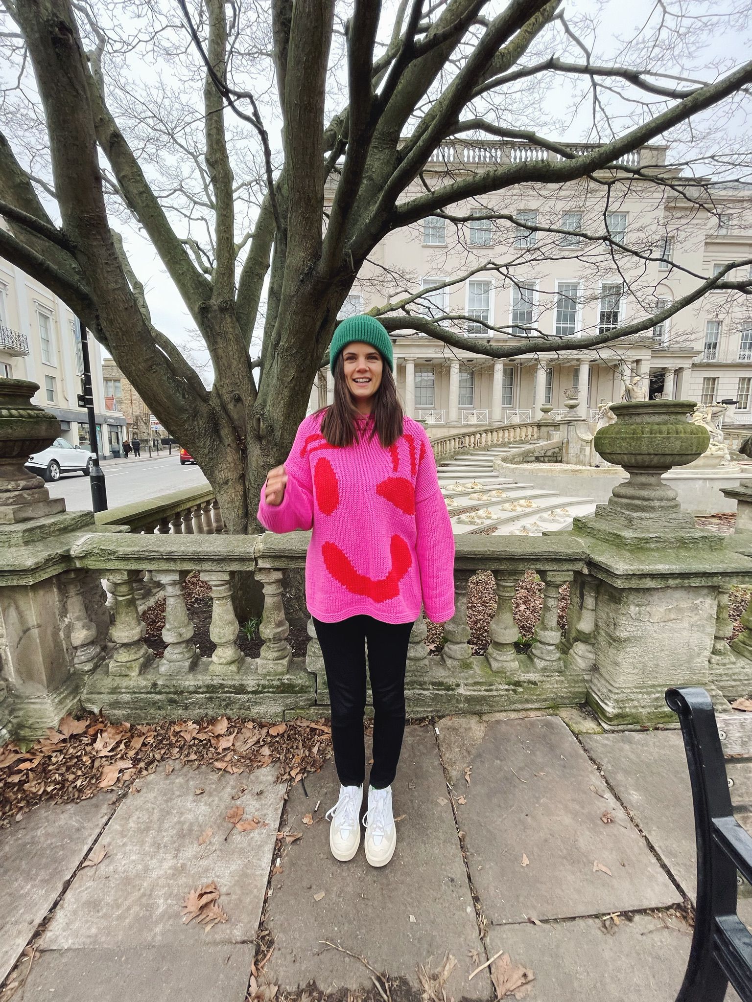 The FEEL GOOD Hand Knit Jumper - Pink & Red - Image 7