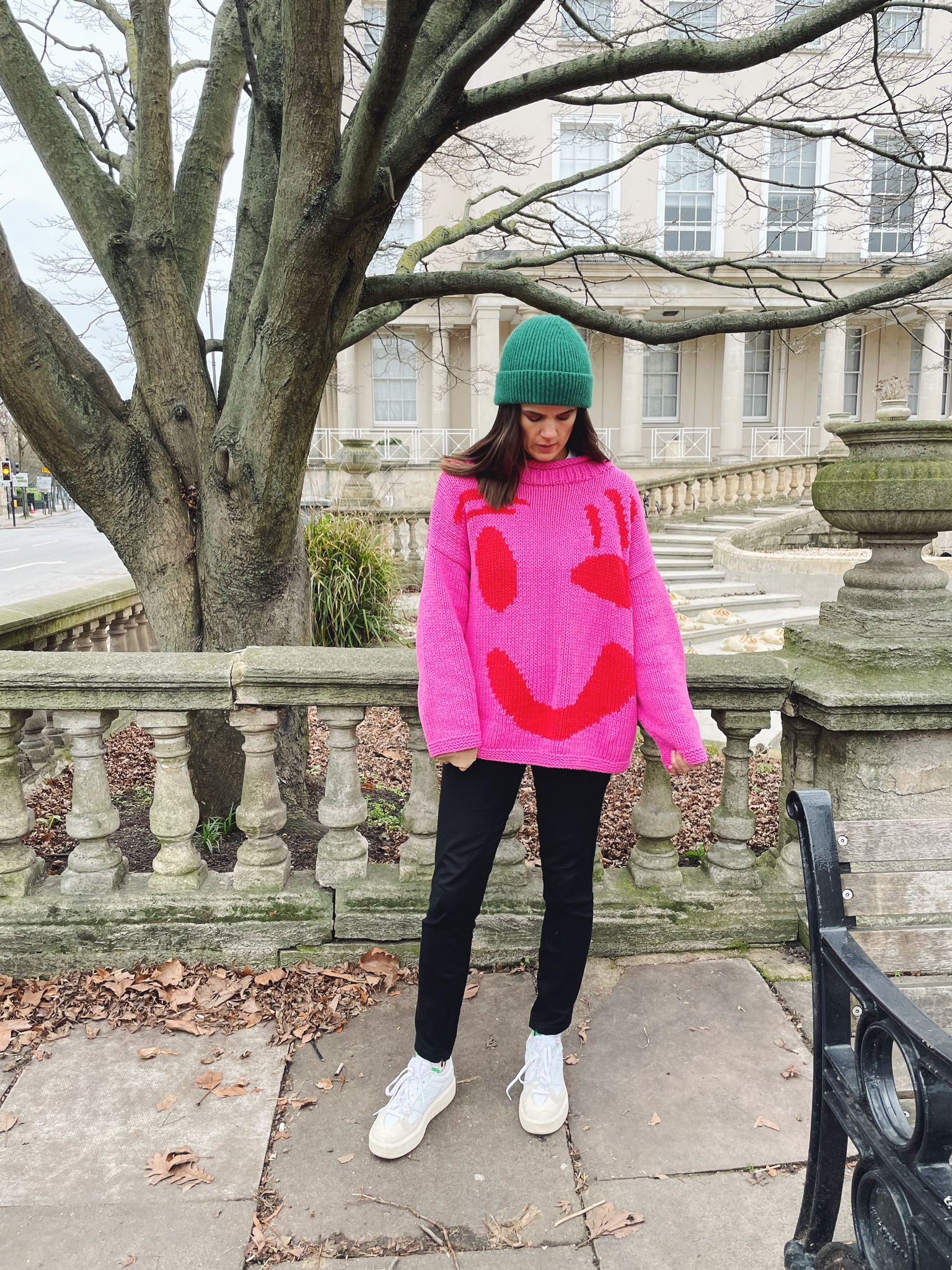 The FEEL GOOD Hand Knit Jumper - Pink & Red - Image 8