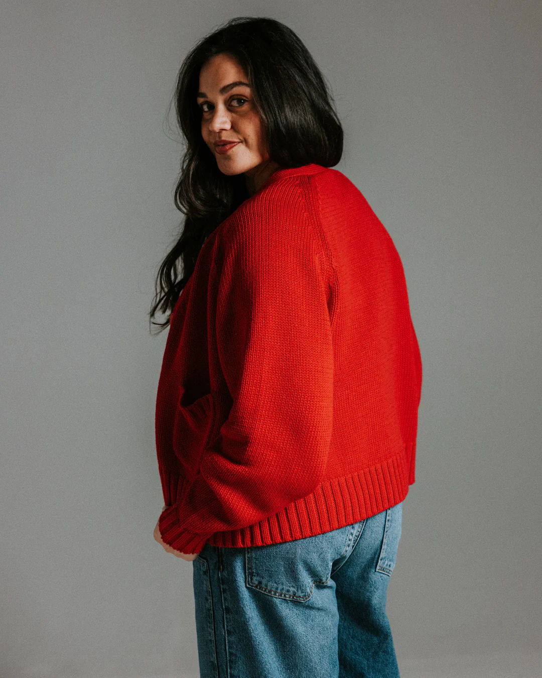 The Staple Cardigan - Red - Image 2