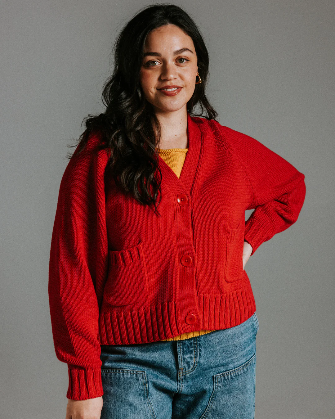 The Staple Cardigan - Red - Image 3