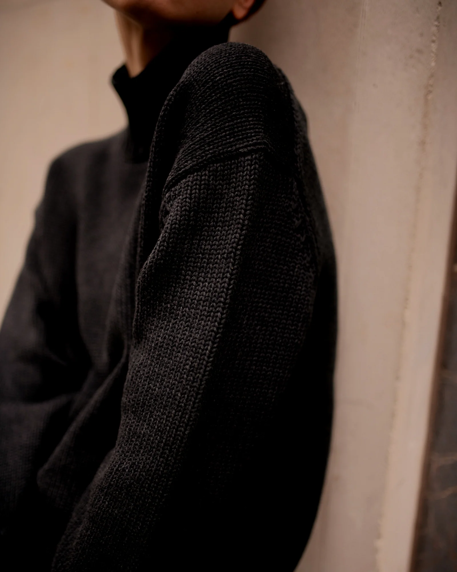 The Staple High Neck Jumper - Charcoal - Image 4