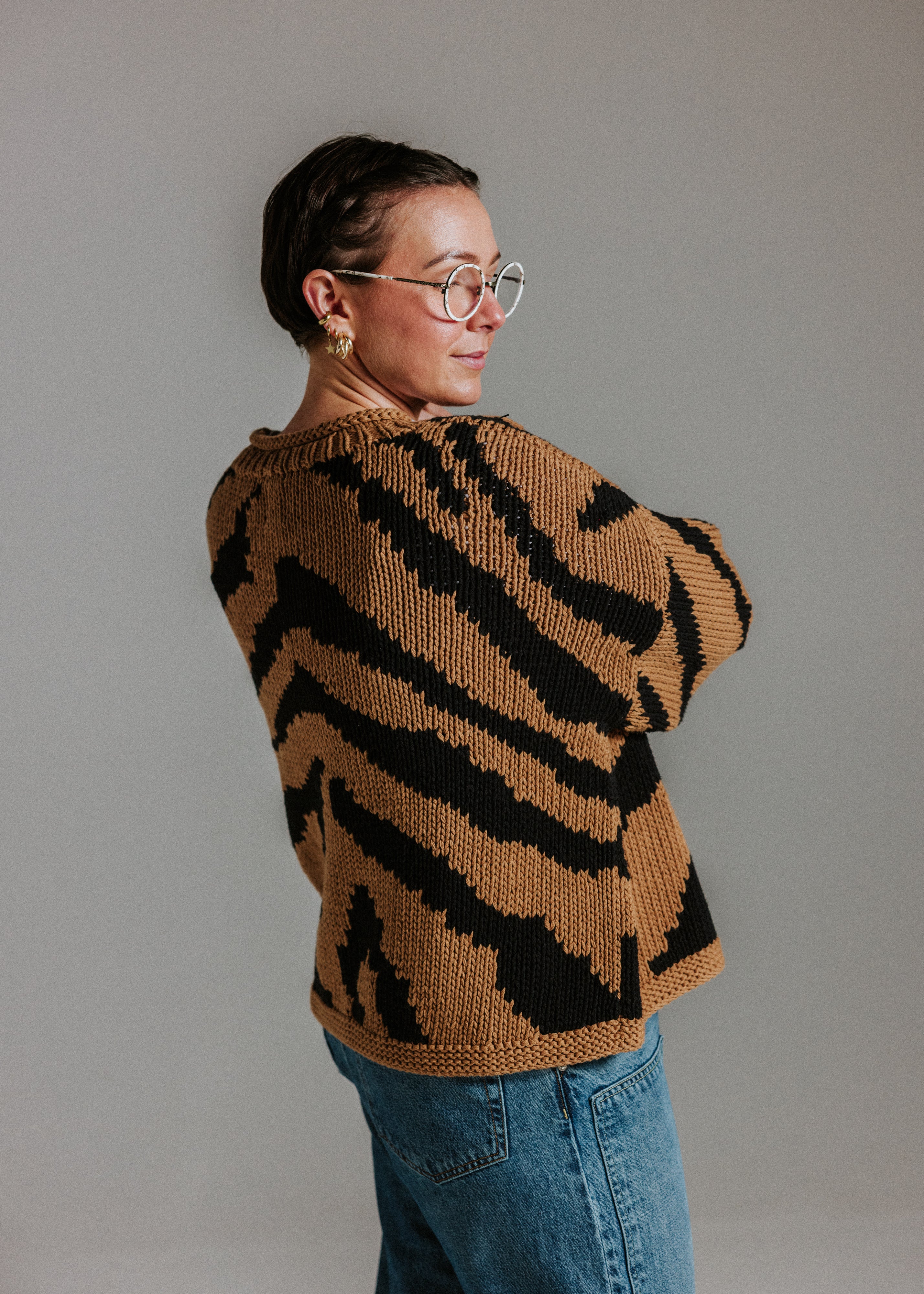 Tiger Hand Knit Jumper - Image 3