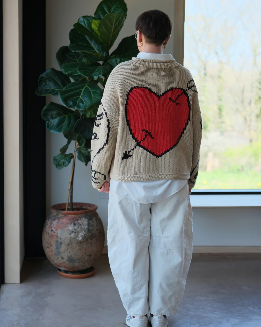 The Young Hearts Jumper - Ecru - Image 7