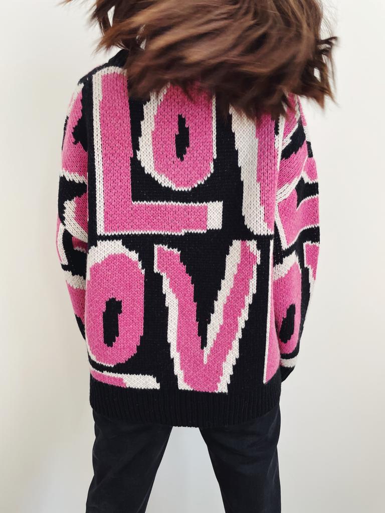 Wild Love Wool Jumper - Pink - Image 5