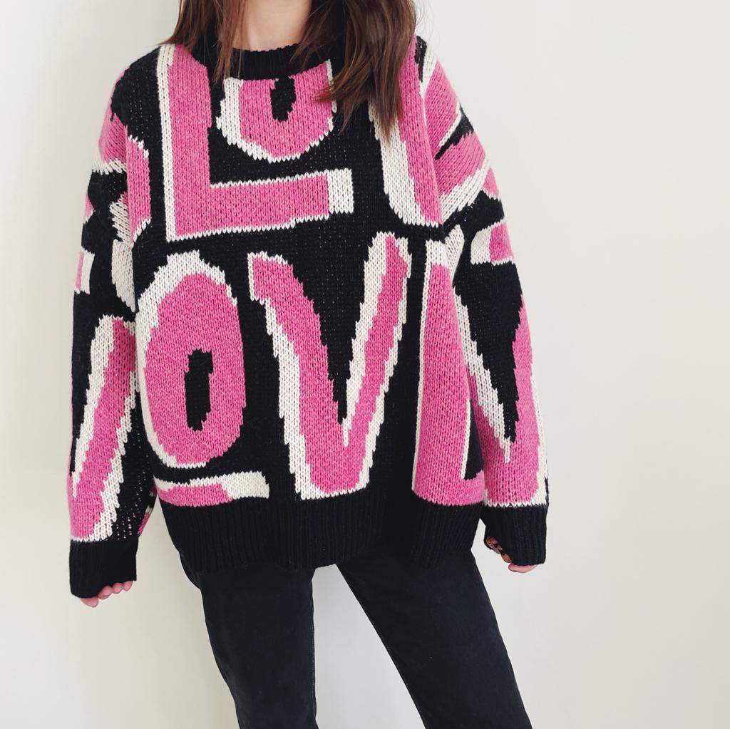 Wild Love Wool Jumper - Pink - Image 9