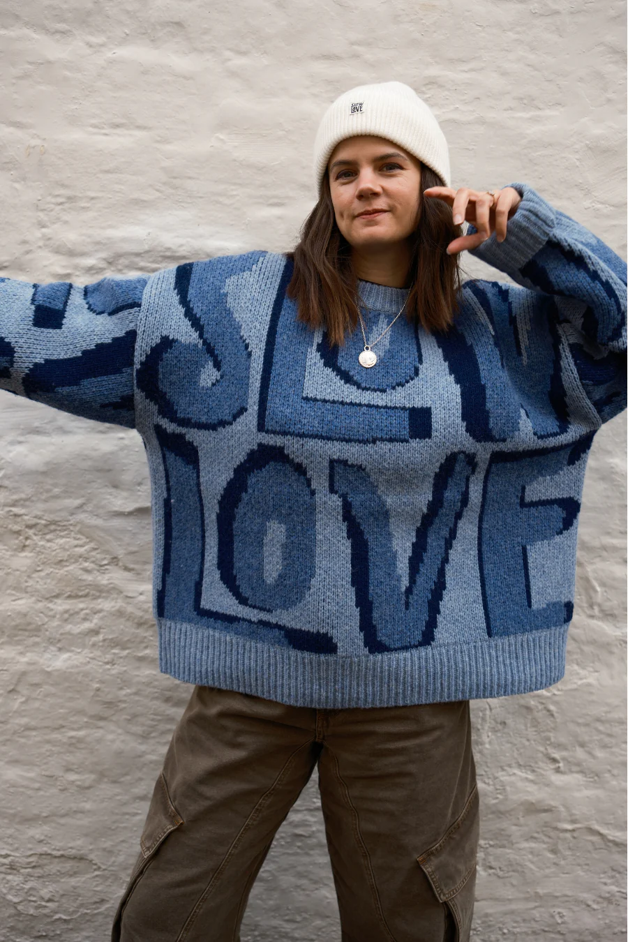 Wild Love Wool Jumper - Blue - Image 10